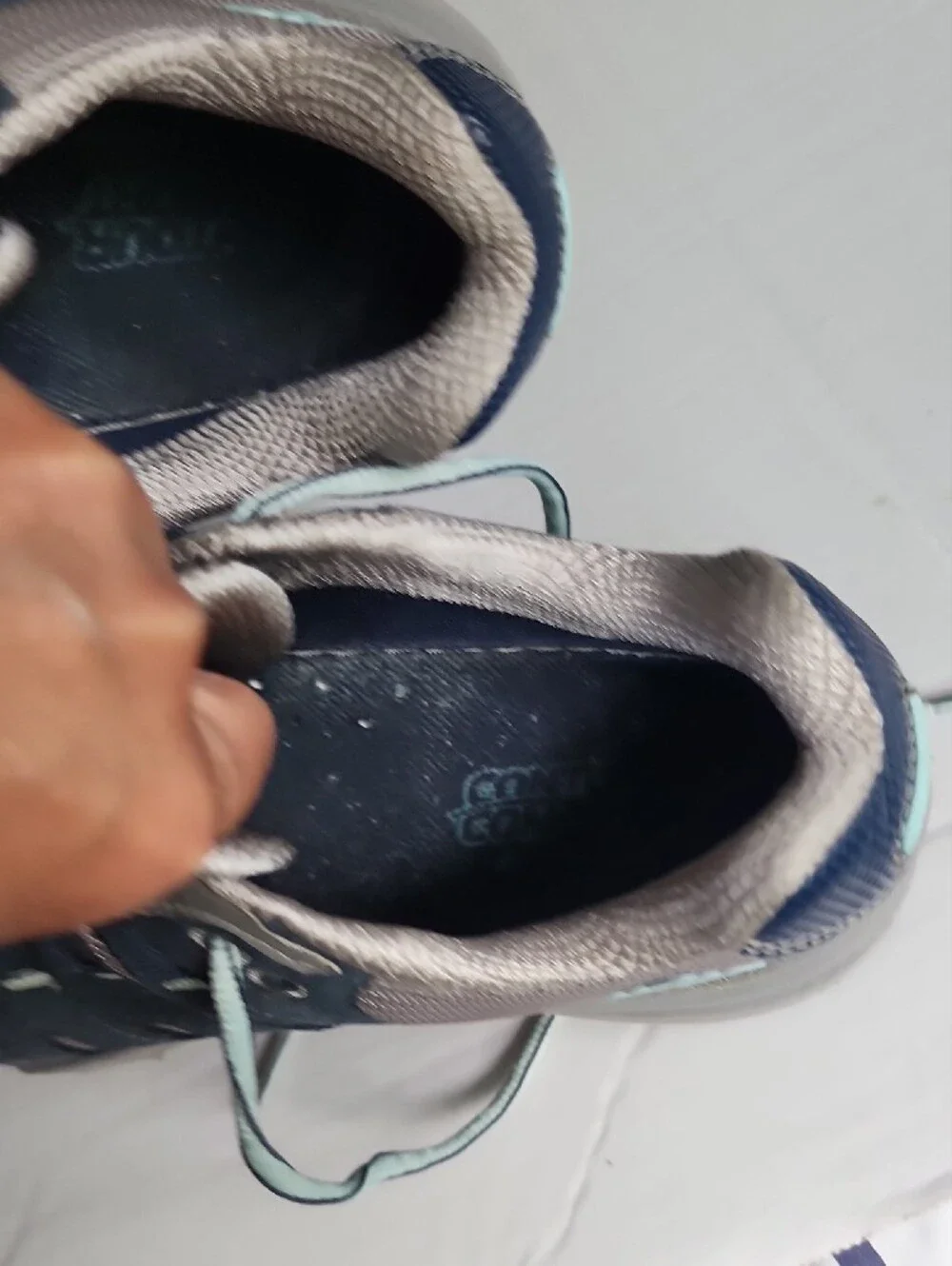 Columbia Women's Blue and Light Gray Trail Techlite Outdry Sneakers
